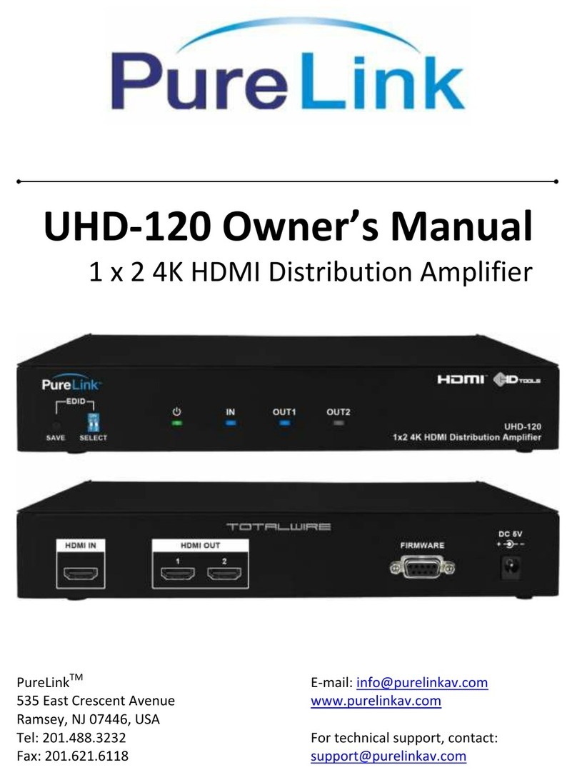 PureLink UHD-120 User manual PureLink UHD-120 User manual