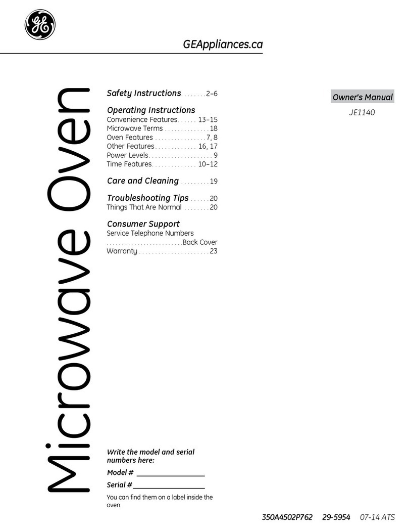 GE JE1140 User manual