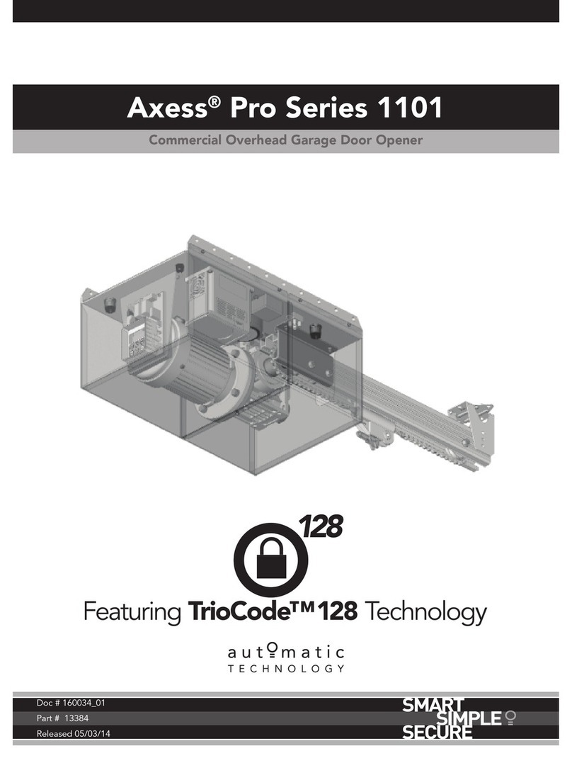 Automatic Technology Axess Pro Series 1101 Quick start guide