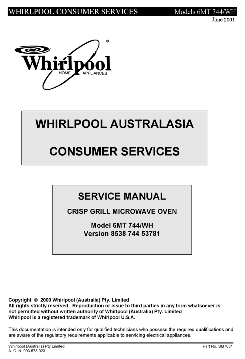 Whirlpool 6MT 744/WH Service manual