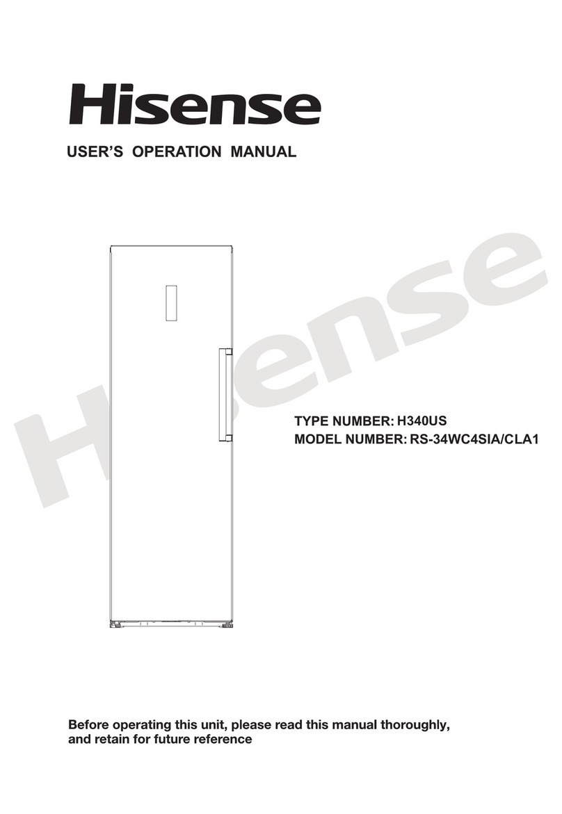 Hisense RS-34WC4SIA Mounting instructions