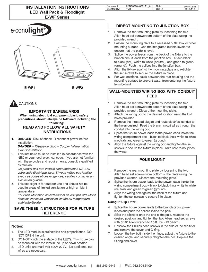 e-conolight E-WF1 User manual