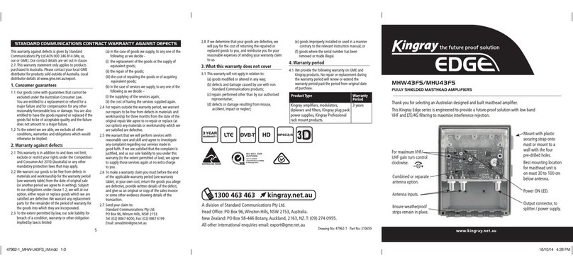 Kingray MHW43FS quick start guide