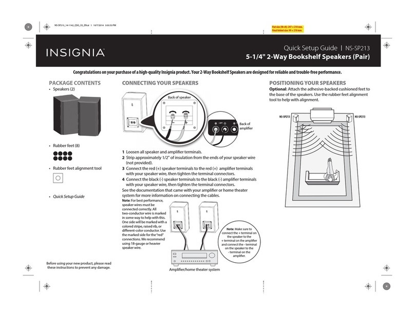 Insignia NS-SP213 Quick setup guide