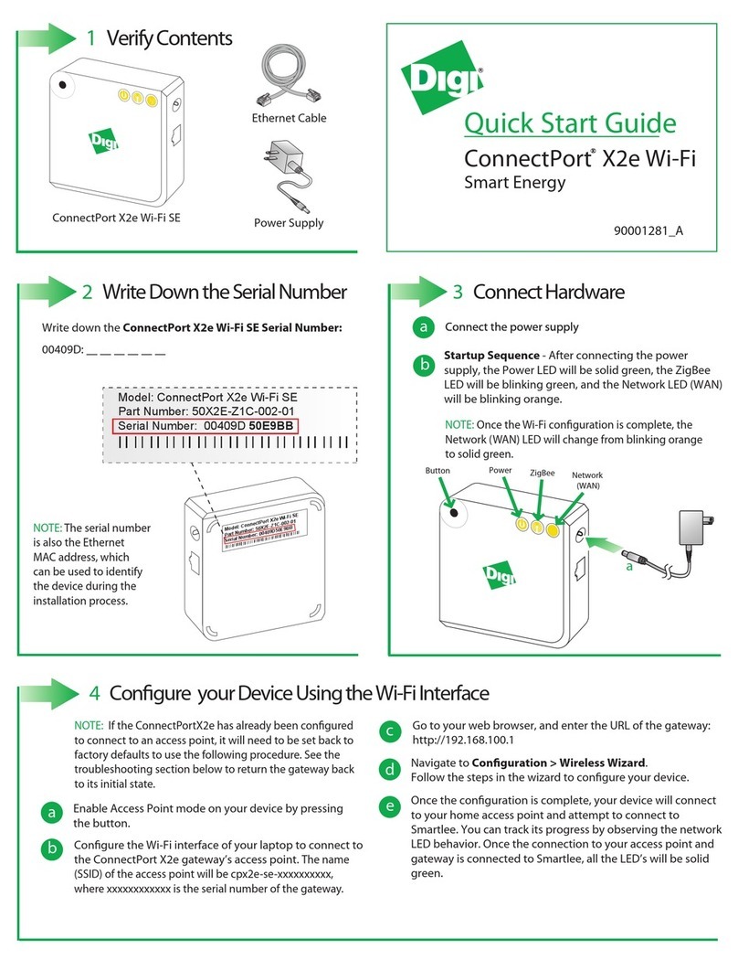 Digi ConnectPort X2e Wi-Fi User manual