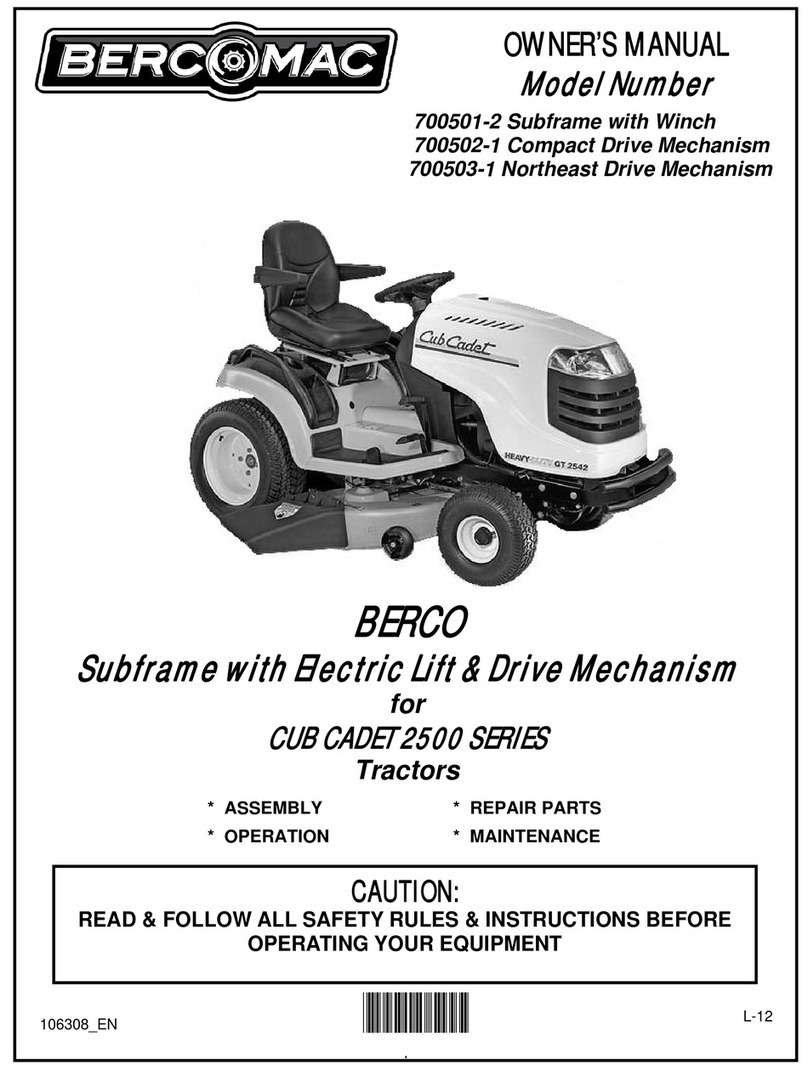 Bercomac 700501-2 owner's manual
