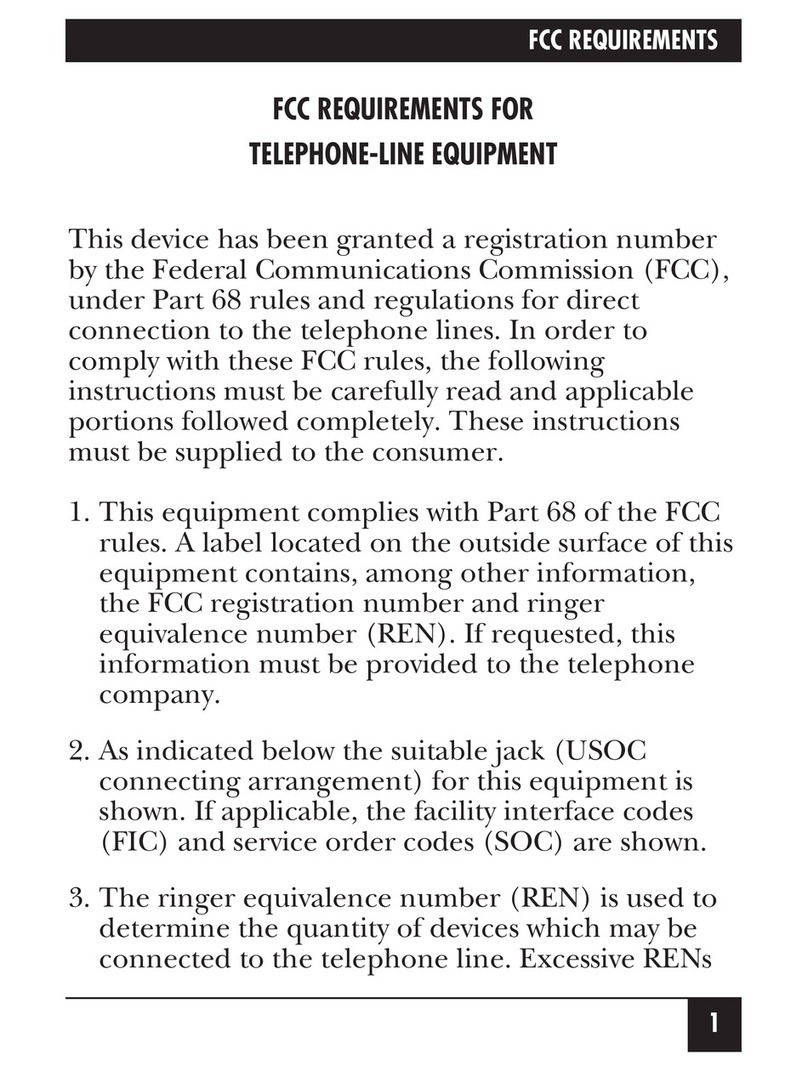 Black Box MC115A User manual