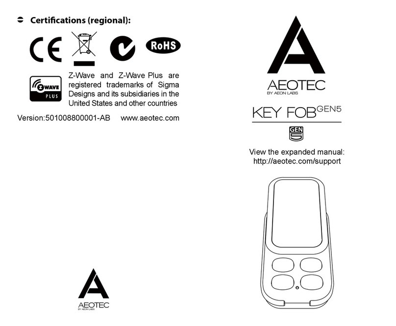 A-EON Aeotec Key Fob Gen5 user manual