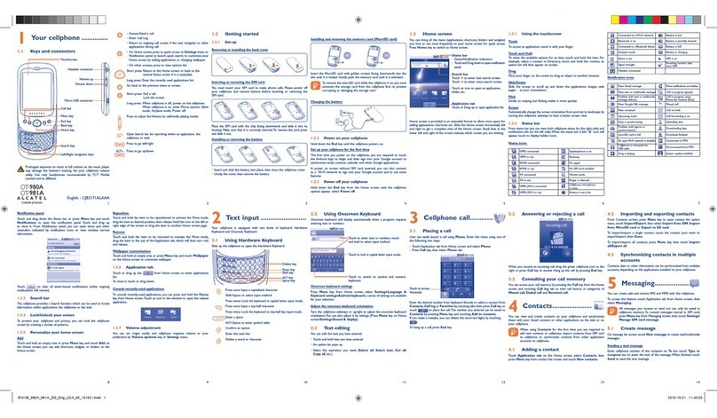 Alcatel OT-980A User manual