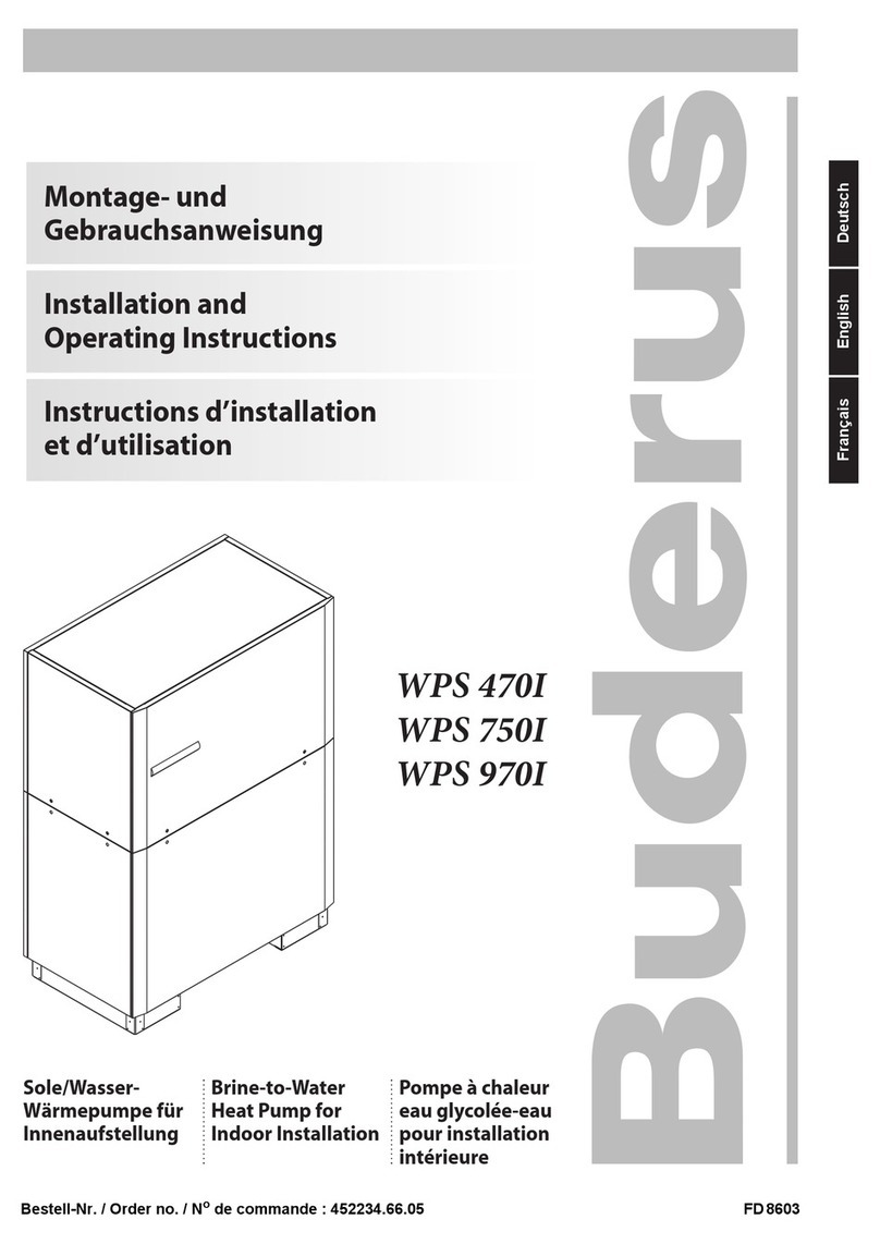 Buderus WPS 470I User manual