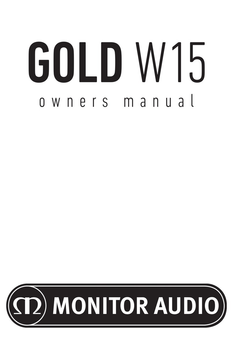 Monitor Audio Gold W15 owner's manual