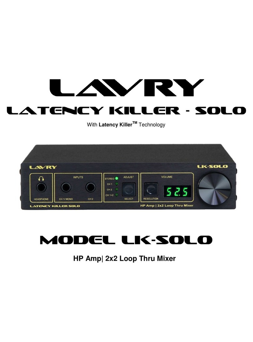 Lavry Latency Killer LK-SOLO owner's manual