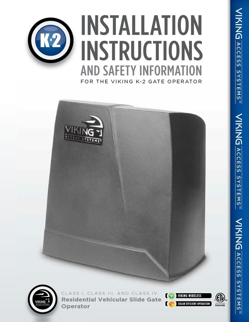 Viking Access Systems K-2 Installation instructions and safety information
