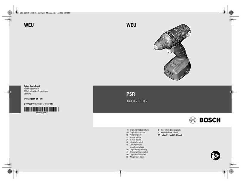 Bosch PSR 14 User manual