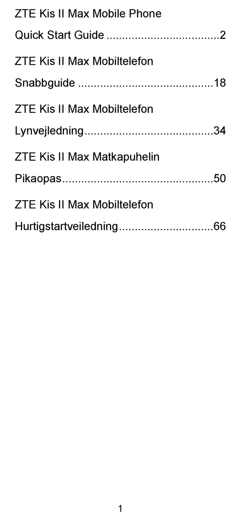 Zte Kis II Max User manual