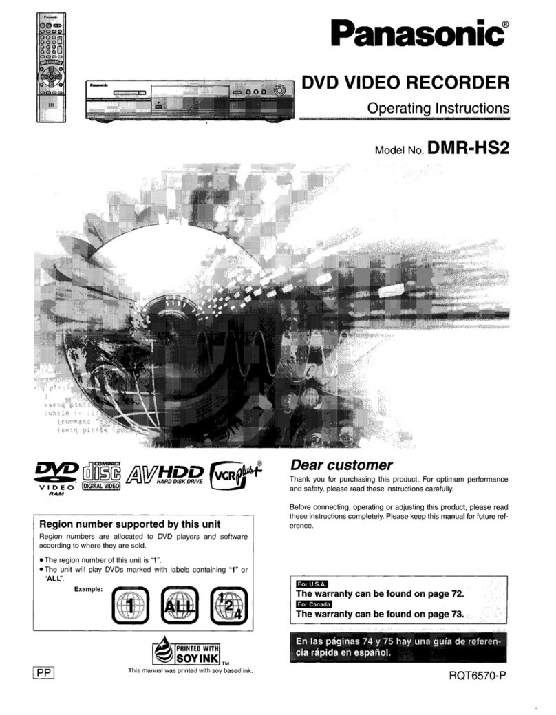 Panasonic DMRHS2 - DVD RECORD.W/HD DRIV operating instructions