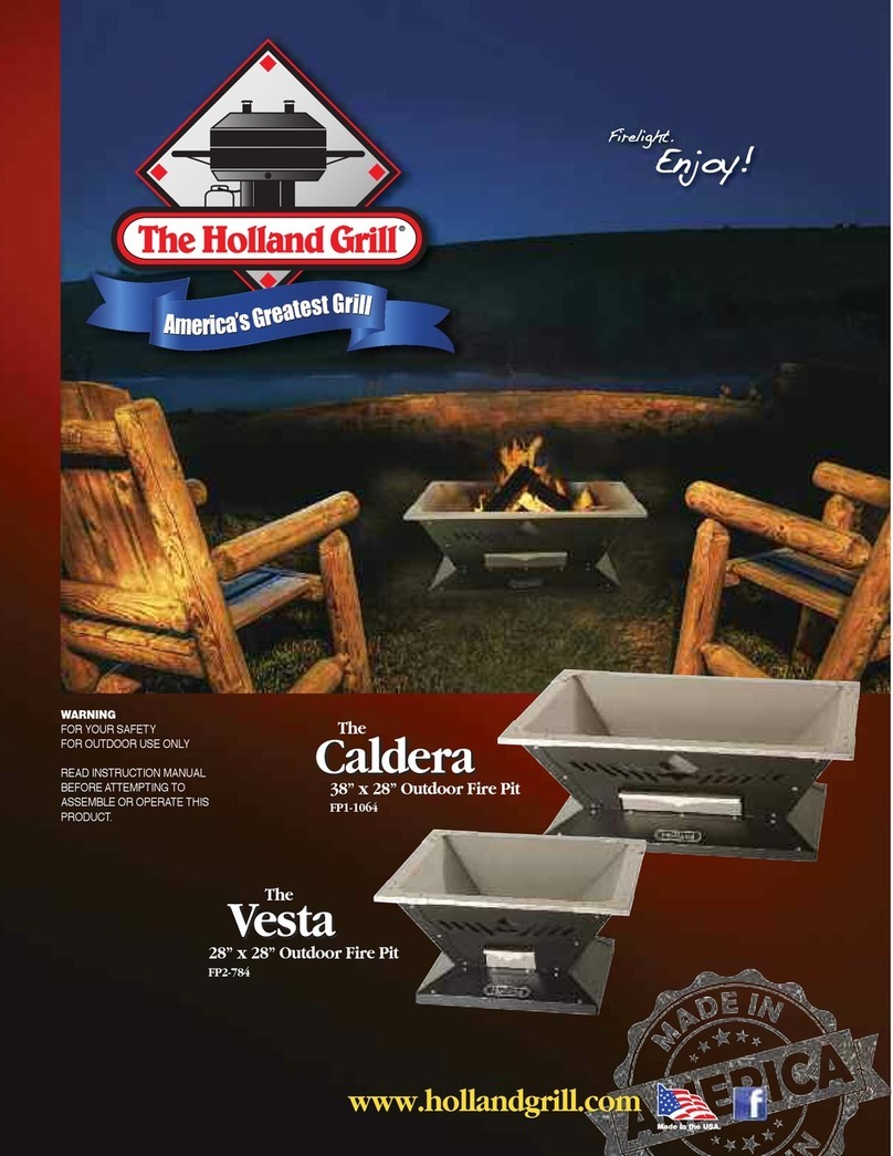 Holland Grill Caldera FP1-1064 instruction manual
