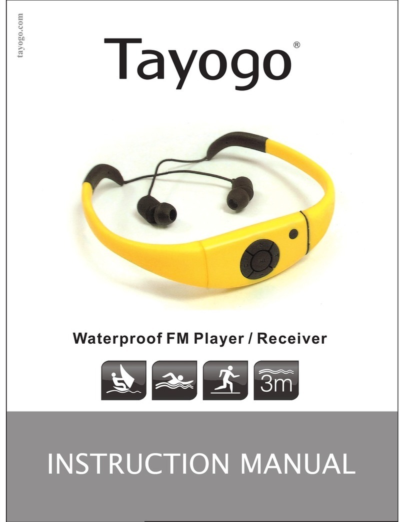 tayogo Waterproof FM Player / Receiver instruction manual