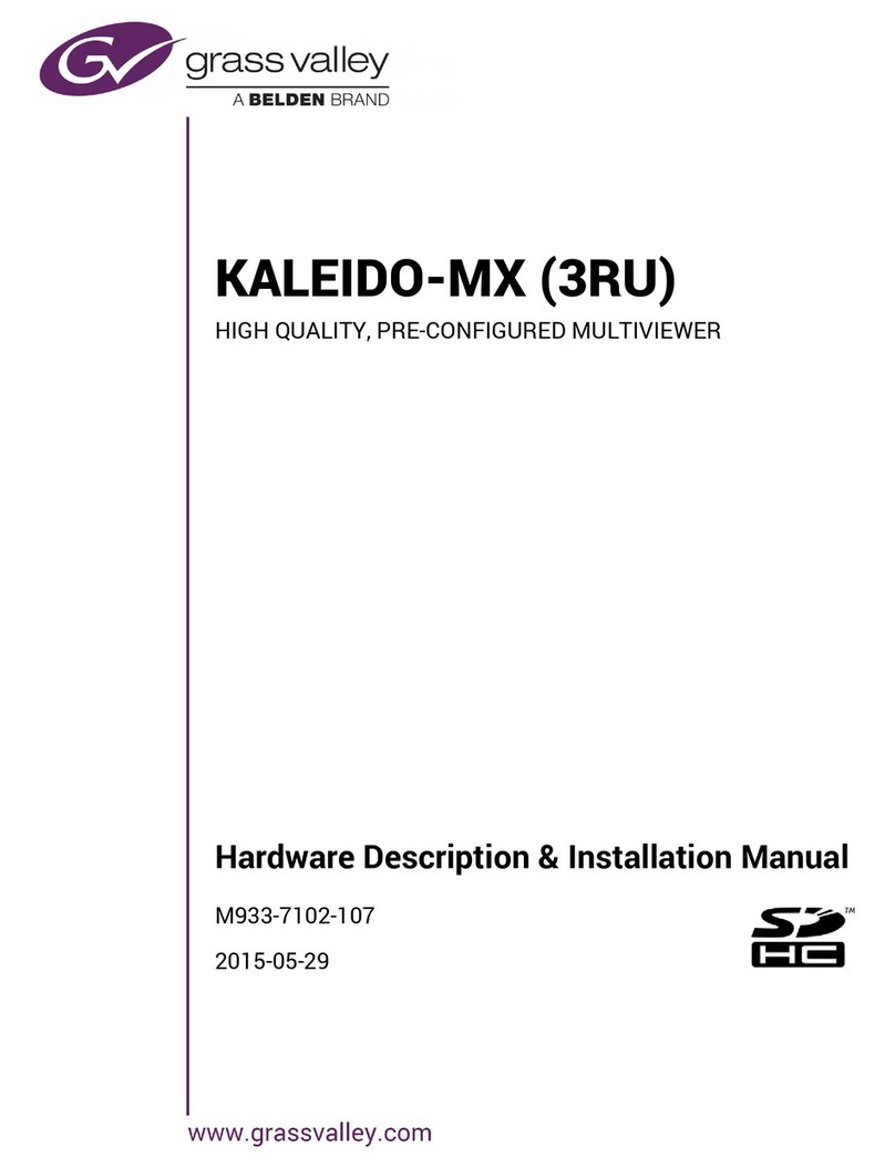 GRASS VALLEY KALEIDO-MX Operating and installation instructions