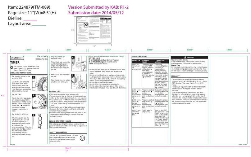 Utilitech TM-089 User manual