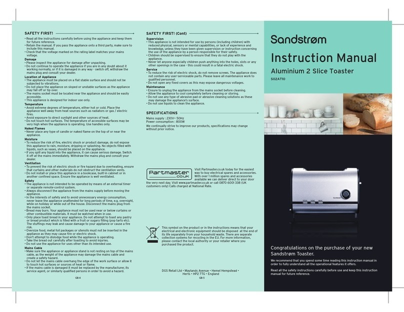Sandstrom S02AT10 instruction manual