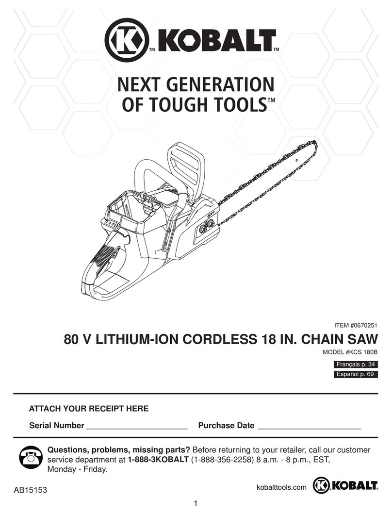 Kobalt KCS 180B User manual