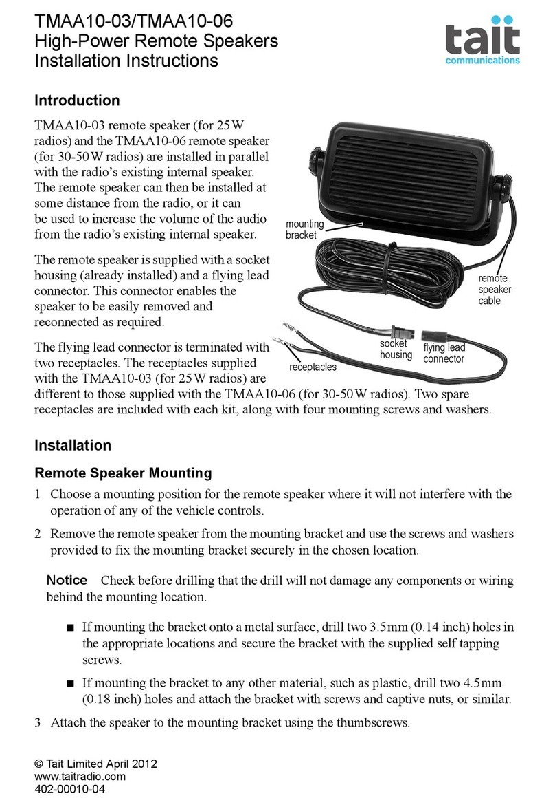 Tait TMAA10-03 installation instructions