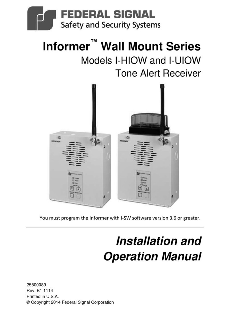 Federal Signal Corporation Informer I-HIOW User manual