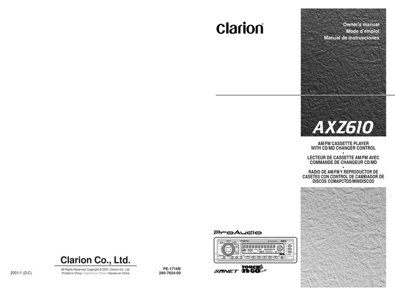 Clarion AXZ610 User manual