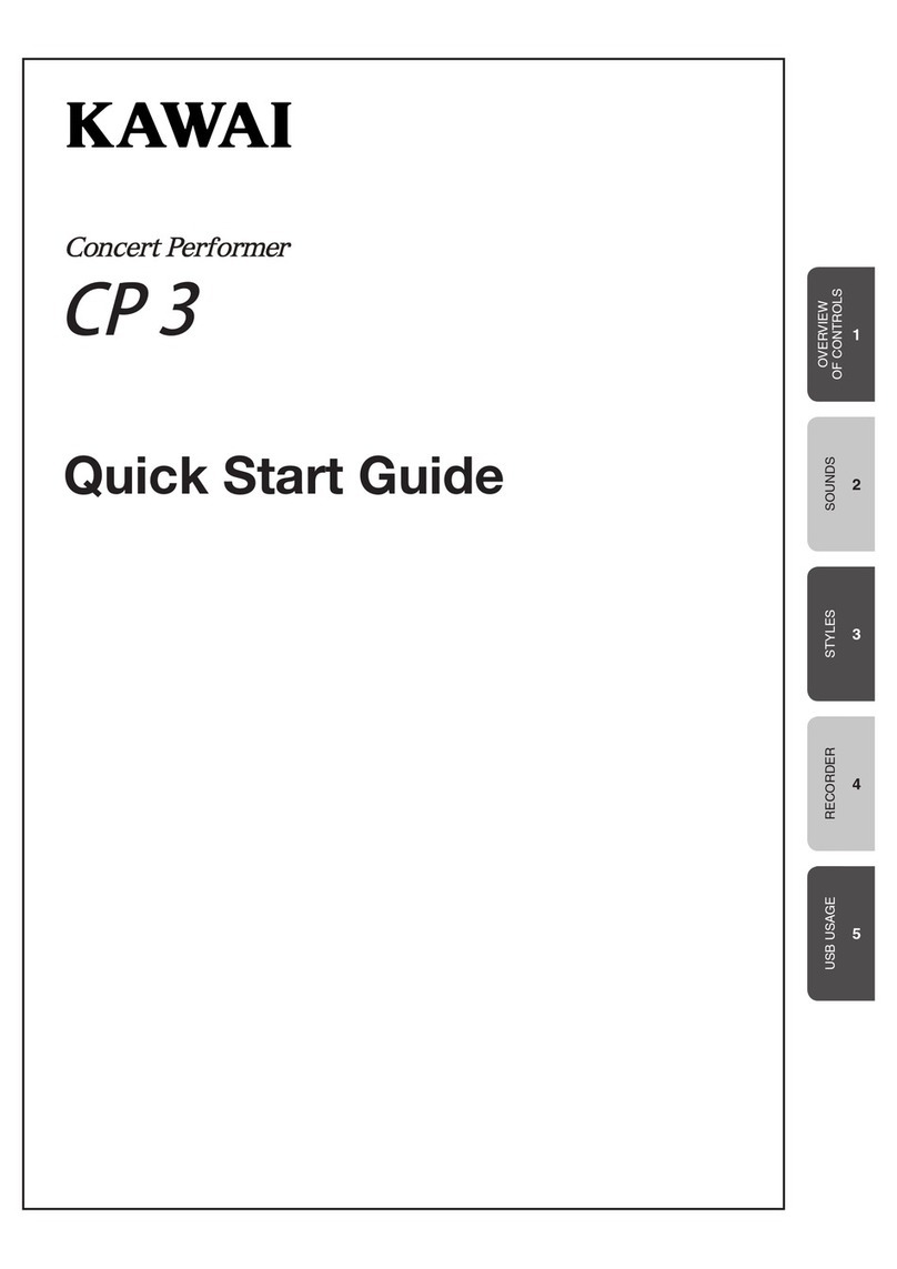 Kawai Concert Performer CP3 quick start guide