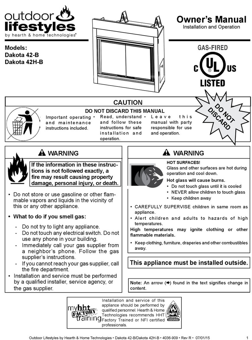 Outdoor Lifestyles Dakota 42-B User manual