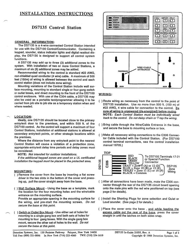 Detection Systems DS7135 User manual