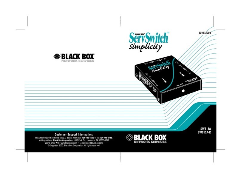 Black Box SW613A User manual Black Box SW613A User manual