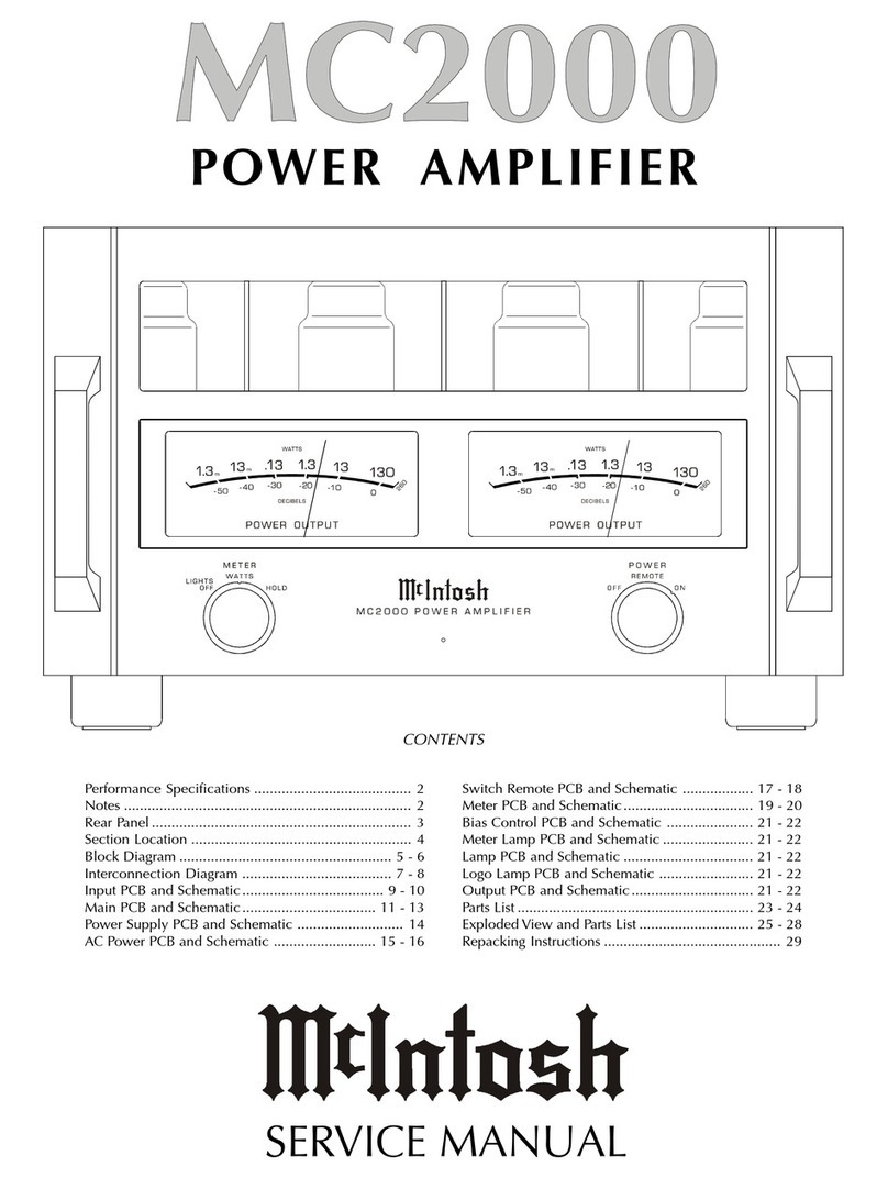 McIntosh MC2000 User manual