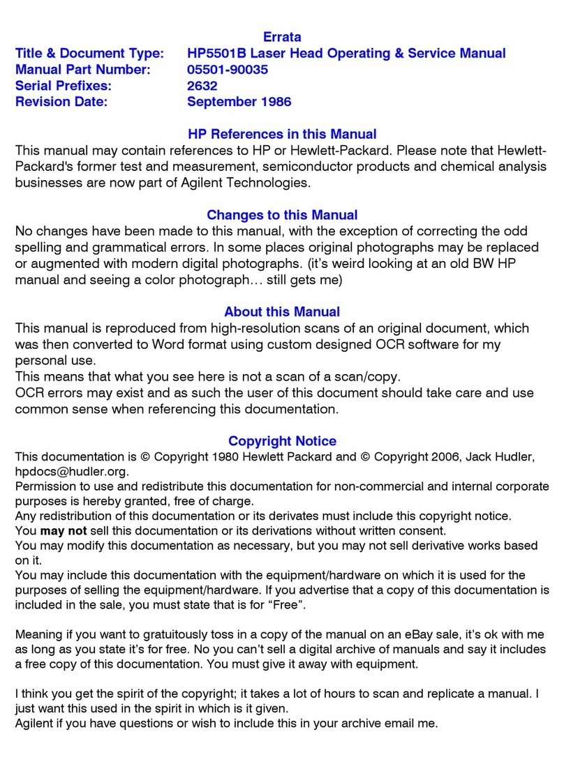 HP 5501B Operating and service manual