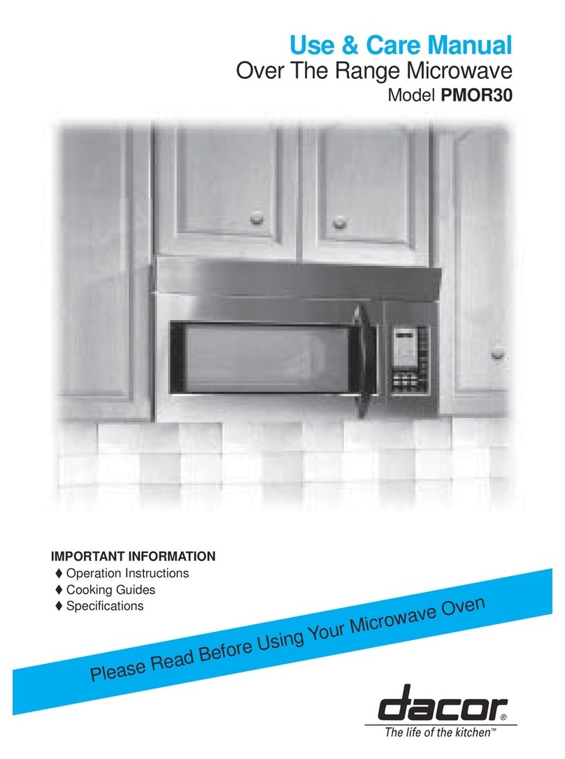 Dacor PMOR30 User manual