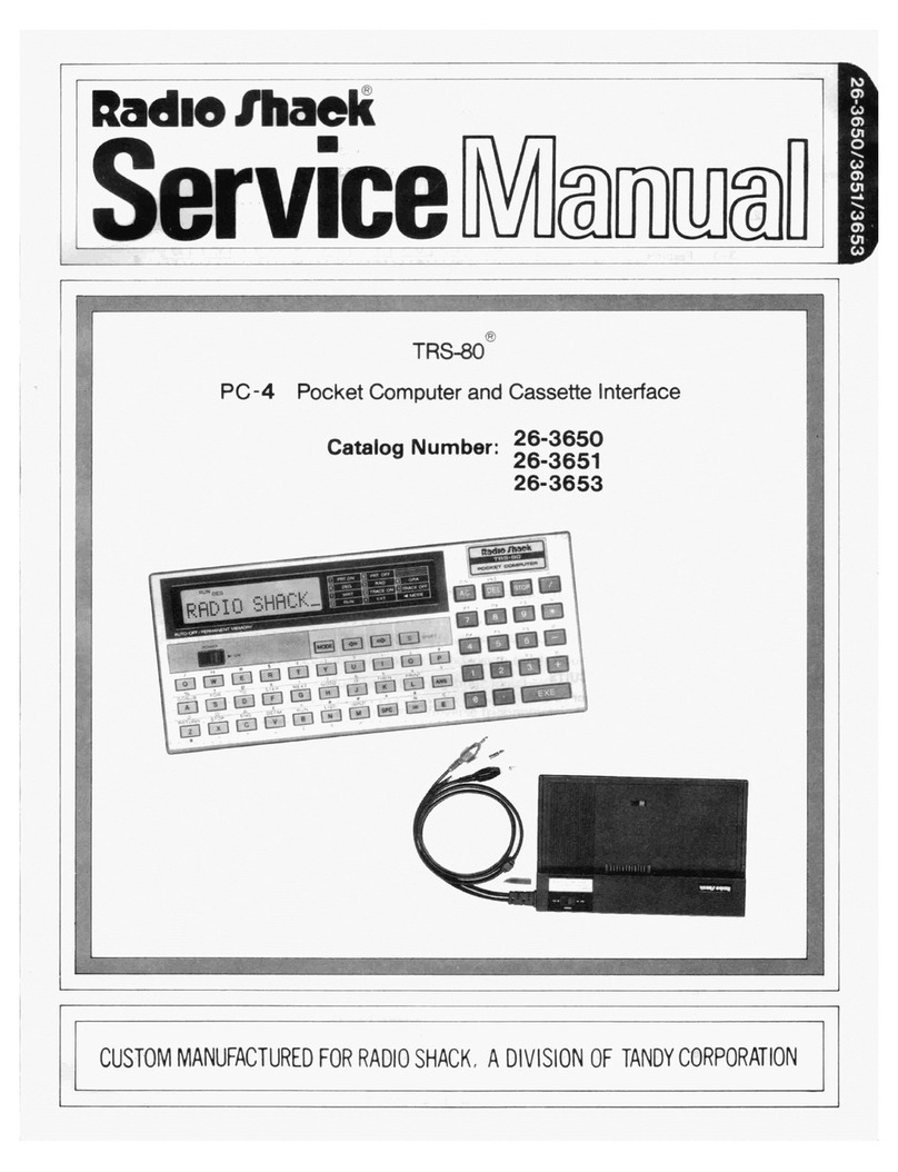 Radio Shack TRS-80PC-4 Service manual