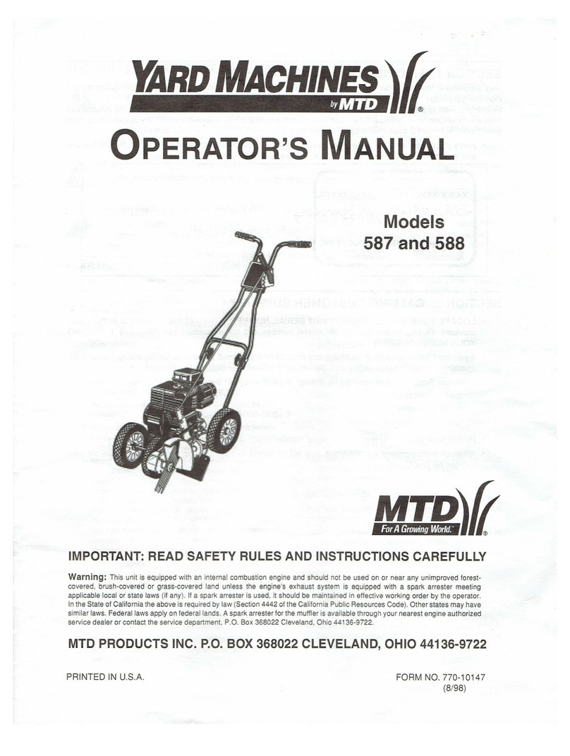 Yard Machines 587 User manual