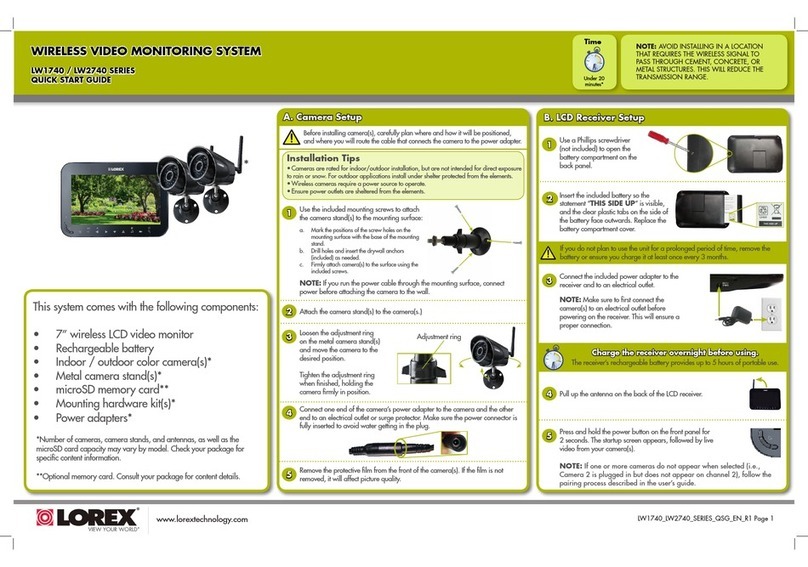 Lorex LW1740 SERIES quick start guide
