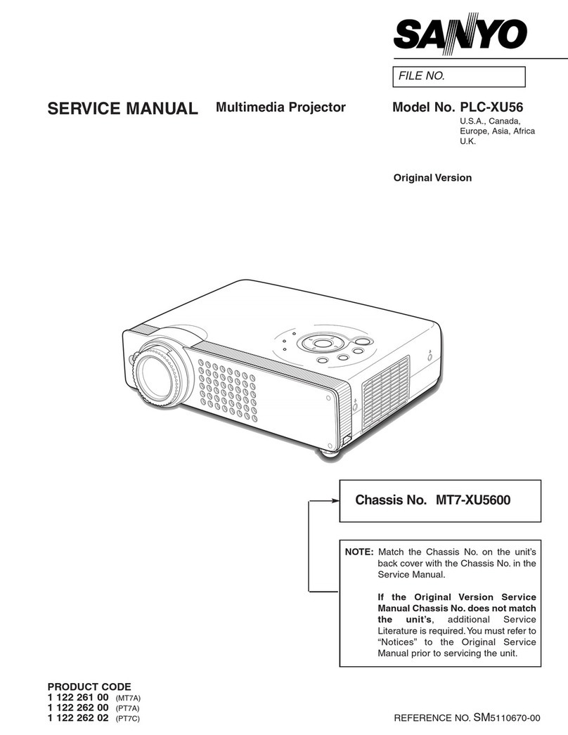 Sanyo PLC-XU56 User manual