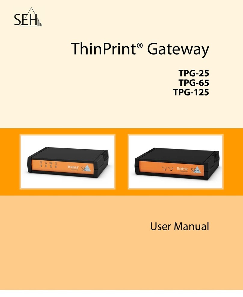SEH TPG-25 User manual