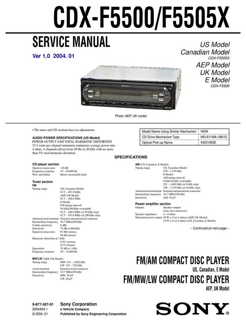Sony CDX-F5500  (XT-XM1) Service manual