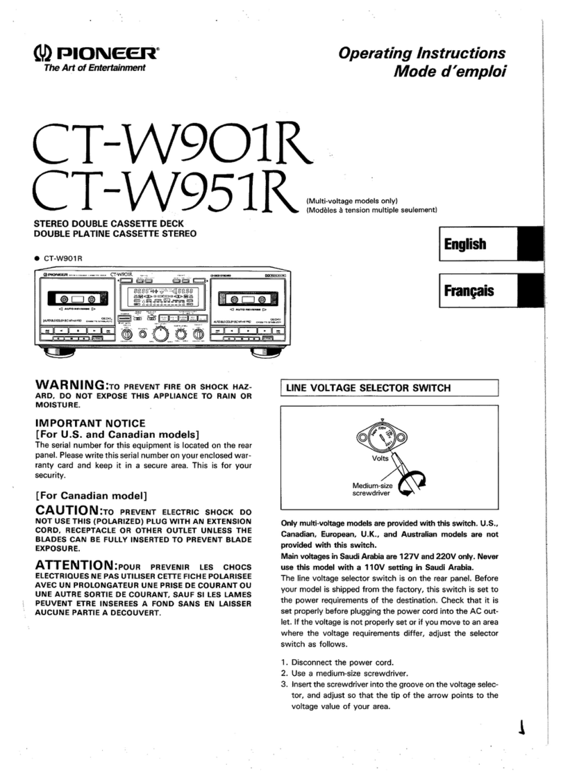 Pioneer CT-W951R operating instructions