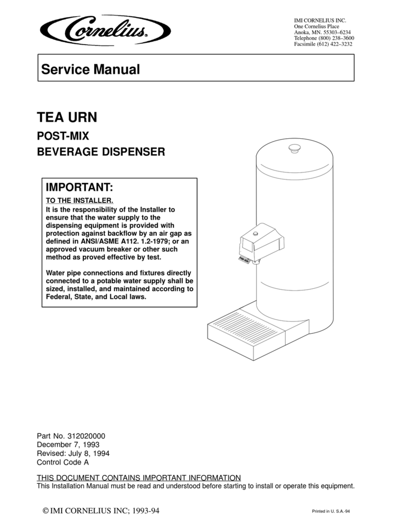 Cornelius TEA URN User manual