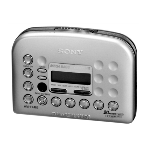 Sony WALKMAN WM-FX483 User manual Sony WALKMAN WM-FX483 User manual