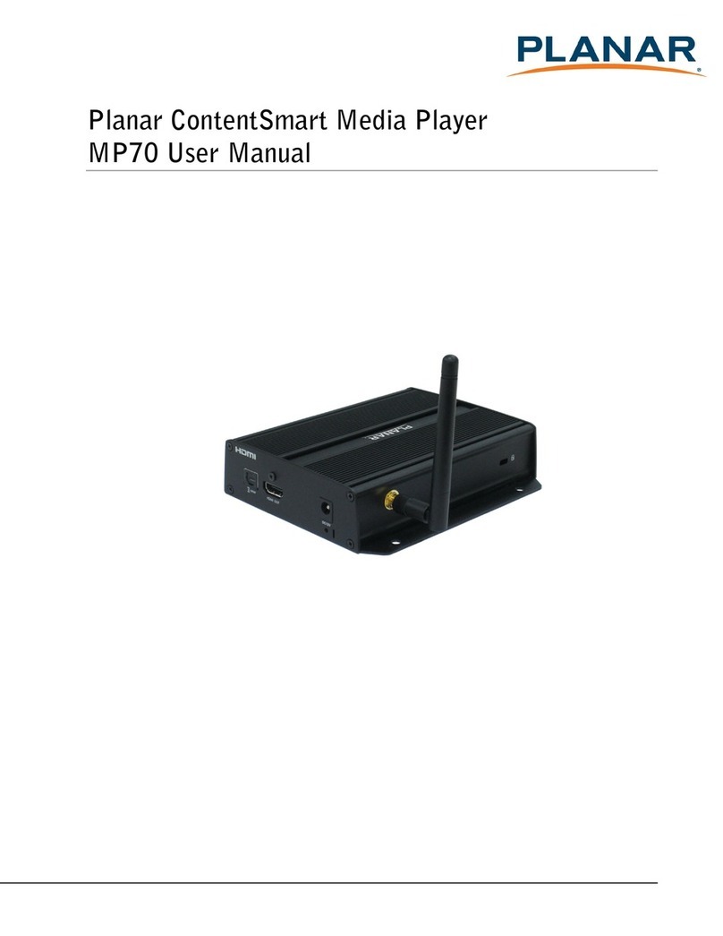 Planar ContentSmart MP70 User manual
