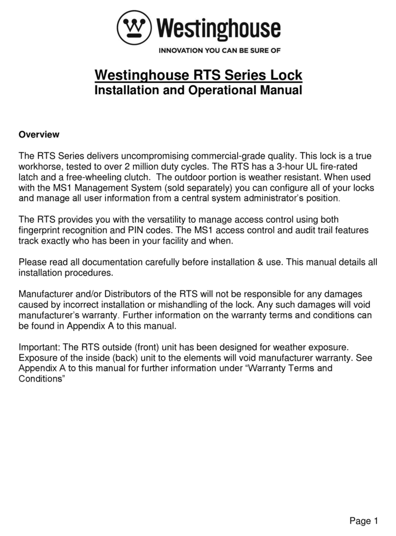 Westinghouse RTS Series Installation and operational manual