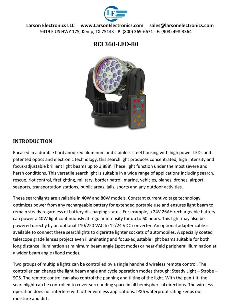 LARSON RCL360-LED-80 user manual