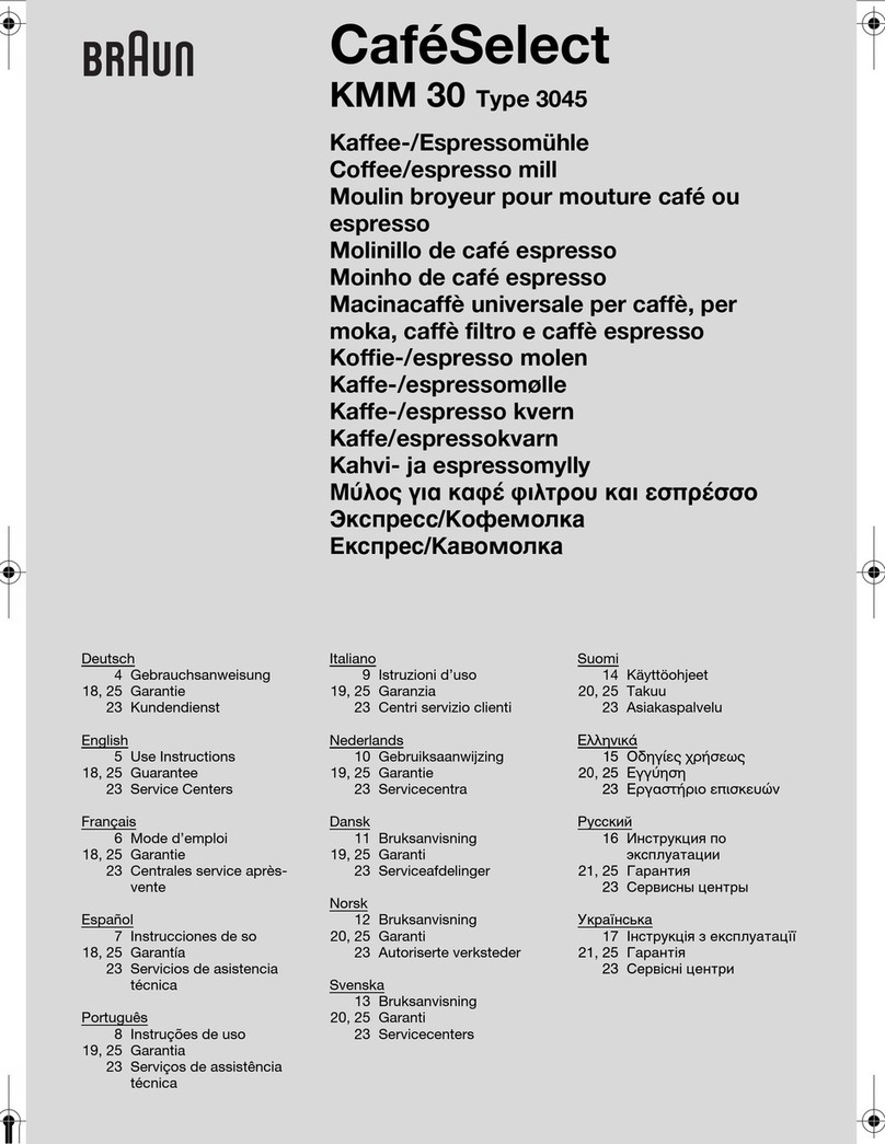 Braun CafeSelect KMM 30 instruction manual