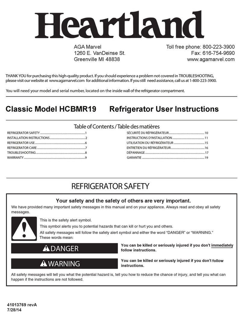 Heartland HCBMR19 User instructions